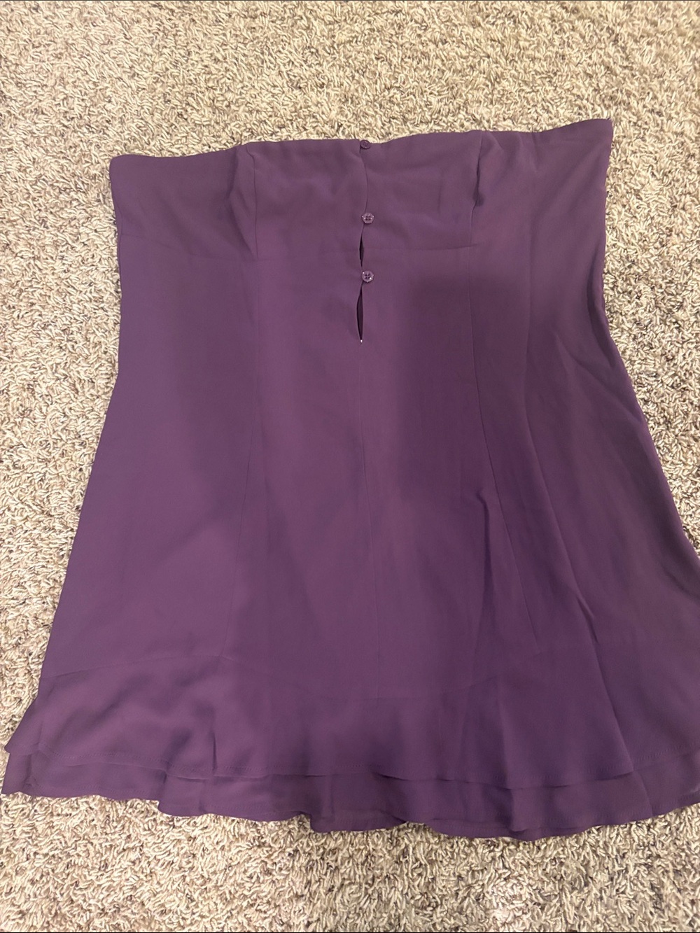 Purple Strapless mini Dress